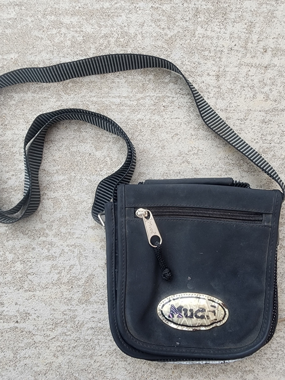 MUDD Vintage 90s Y2K Black Gray Crossbody Bag Purse